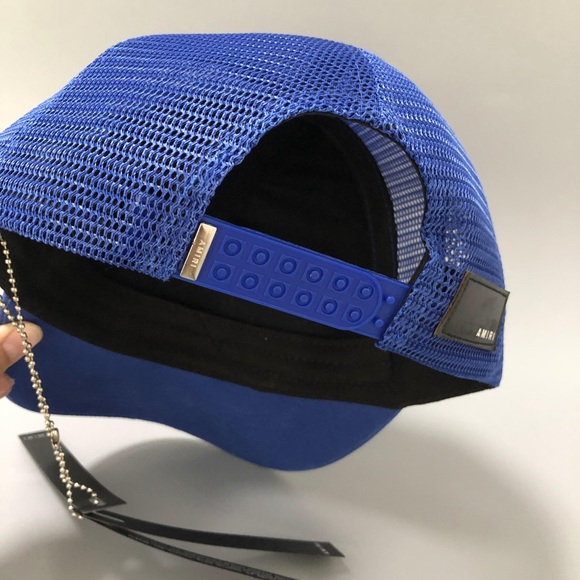 Amiri Blue Trucker Hat with White Star Baseball Cap Women and Men Driver Hats